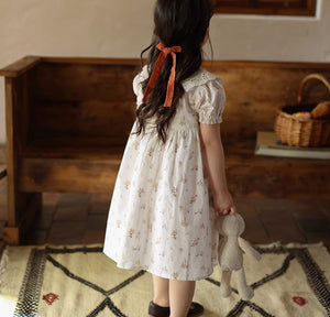 [Preorder] Lace Peter-Pan Collar Floral Dress