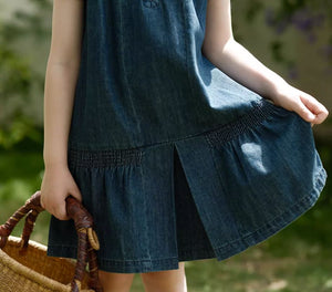 [Preorder] Retro Denim Doll Collar Dress