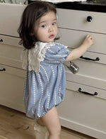 Load image into Gallery viewer, [Preorder] Lace Square Collar Romper
