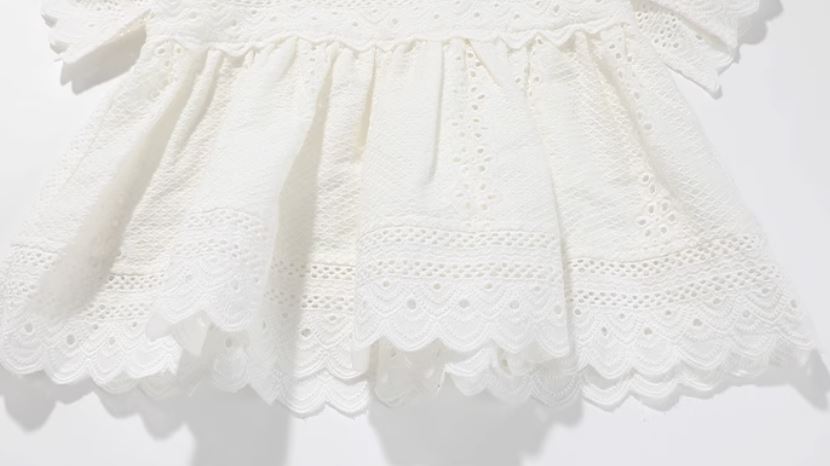 [Preorder] Eyelet Babydoll Top