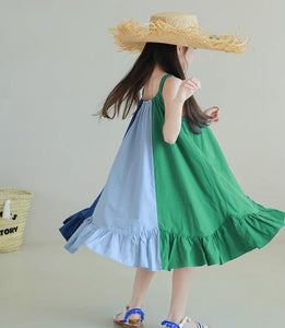 [Preorder] Triple Colors Ruffle Hem Dress