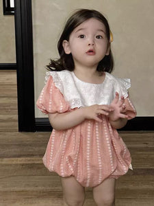 [Preorder] Lace Square Collar Romper