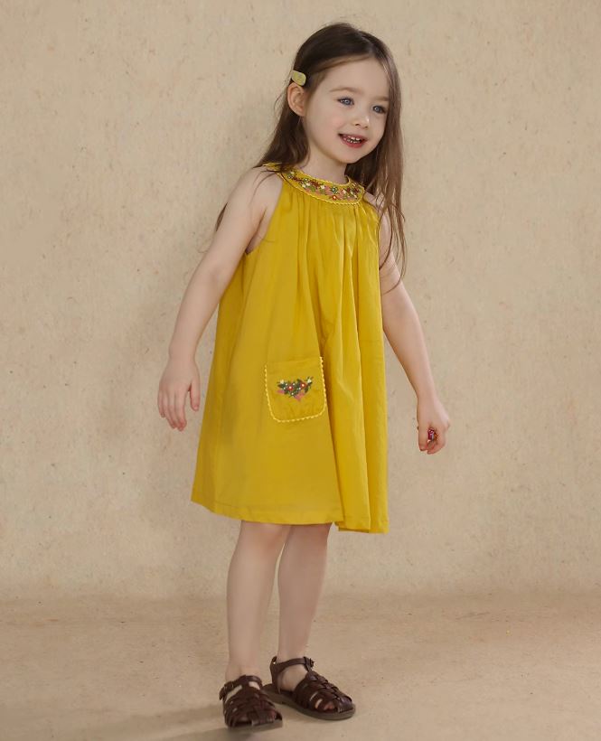 [Preorder] Collar Embroidery Dress