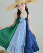 Load image into Gallery viewer, [Preorder] Triple Colors Ruffle Hem Dress
