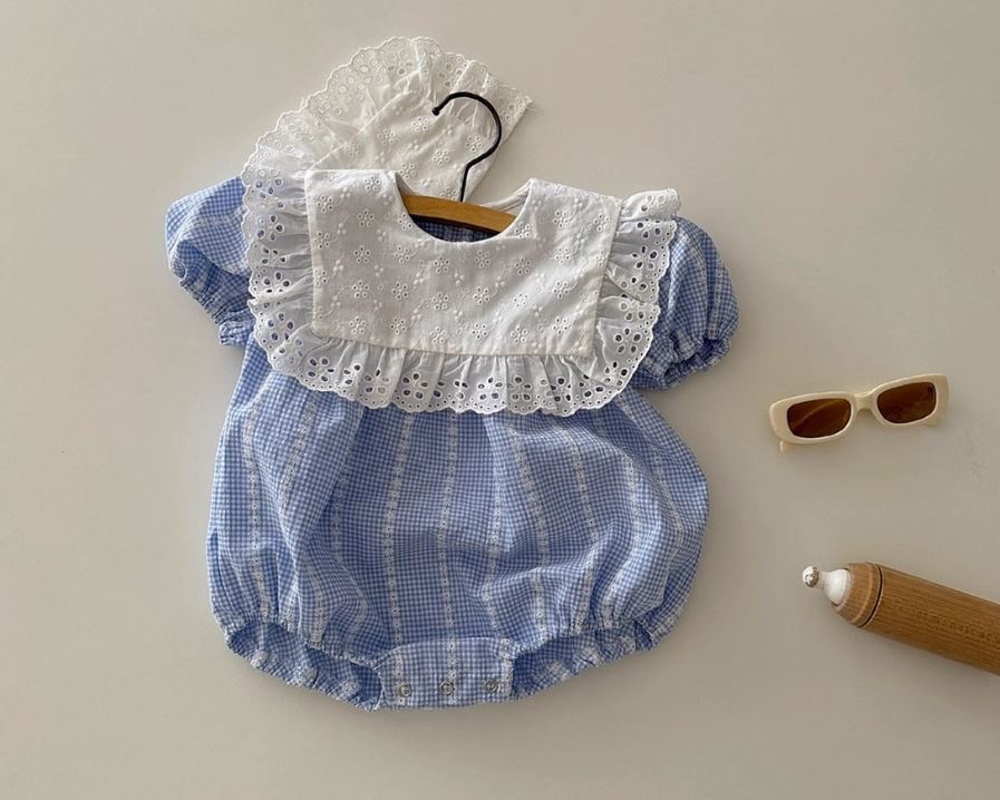 [Preorder] Lace Square Collar Romper