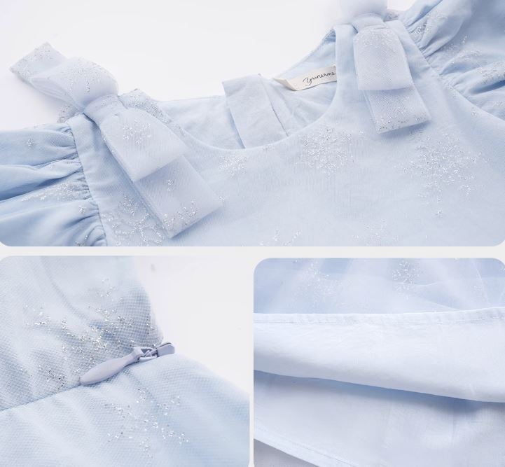 [Preorder] Elsa Glitter Snowflakes Princess Dress