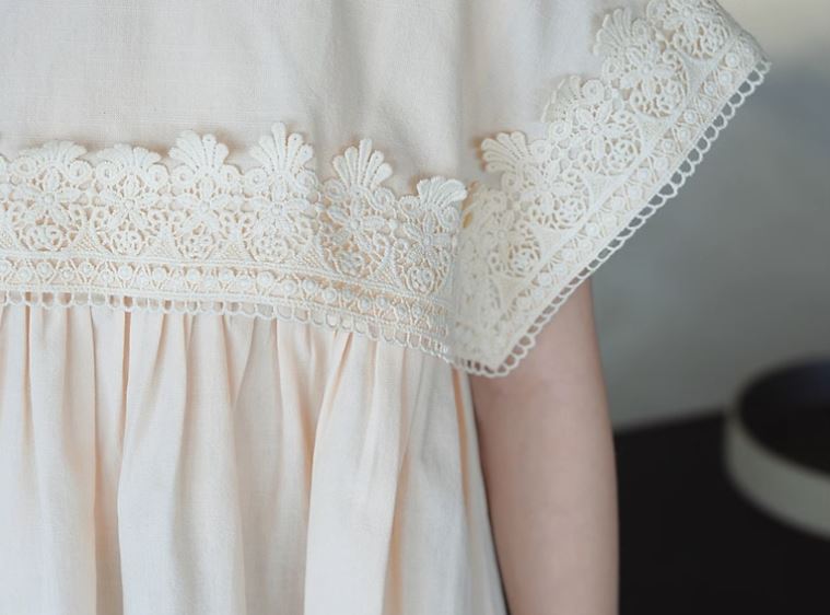 [Preorder] Square Embroidery Doll Collar Top