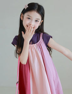 [Preorder] Triple Colors Ruffle Hem Dress