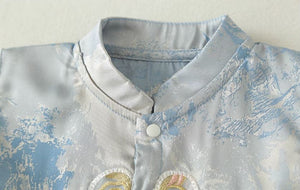 Bamboo Embroidery Tang Romper