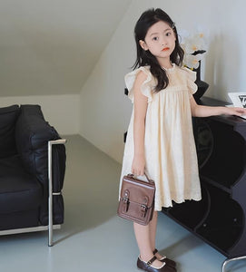 [Preorder] Ruffled Sleeve Scallop Hem Dress