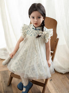 [Preorder] Porcelain Colored Cheongsam Dress