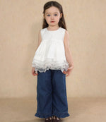 Load image into Gallery viewer, [Preorder] Puffy Lace Hem Babydoll Top

