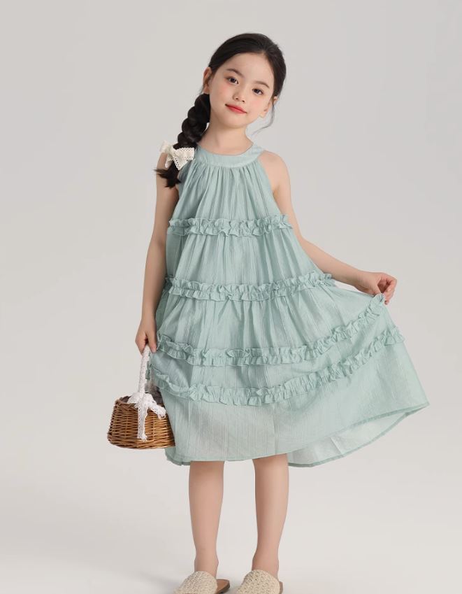 [Preorder] Halter Neck Ruffled Dress