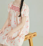 Load image into Gallery viewer, [Preorder] Pink Floral Shirred Dress
