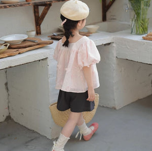 [Preorder] Puff Sleeves 3D Embroidery Blouse