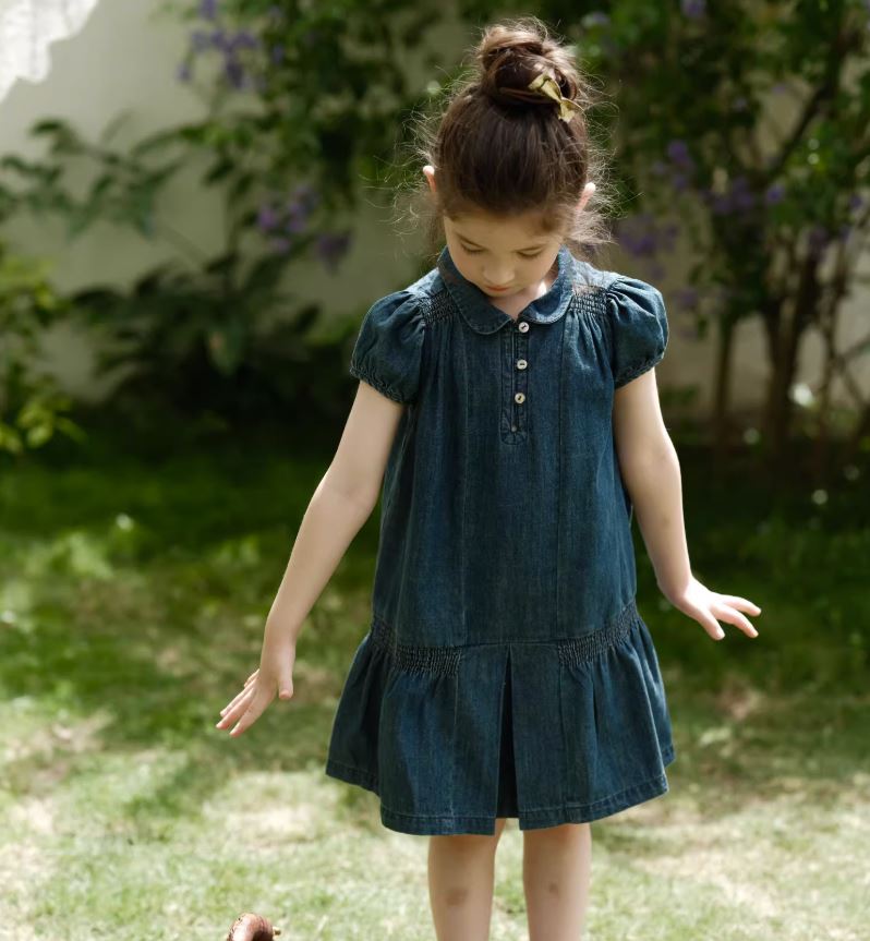 [Preorder] Retro Denim Doll Collar Dress