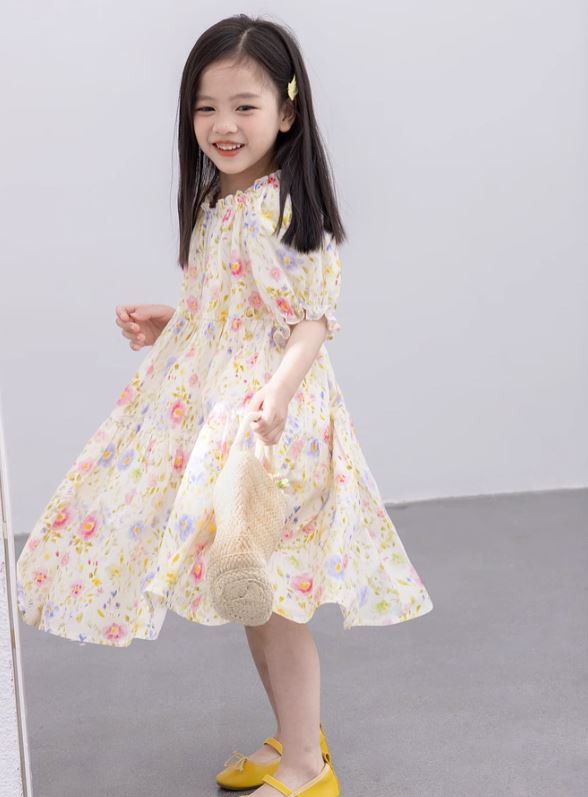 [Preorder] Shirred Collar Tiered Dress