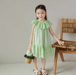 Load image into Gallery viewer, [Preorder] Lapel Hollow Lace Dress
