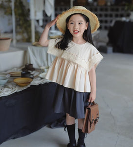 [Preorder] Square Embroidery Doll Collar Top