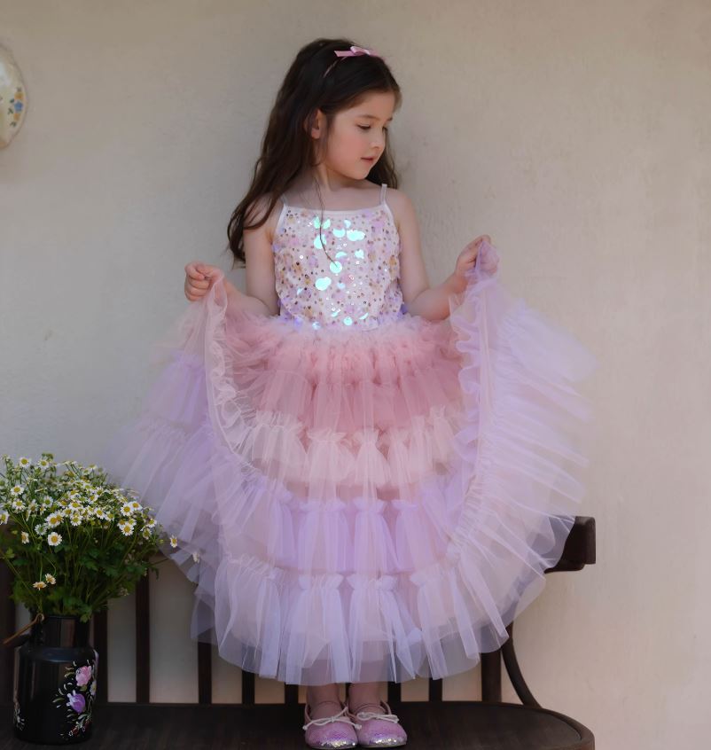 [Preorder] Sequined Gradient Tulle Dress