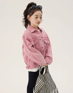 Load image into Gallery viewer, [Preorder] Washed Pink Denim Jacket
