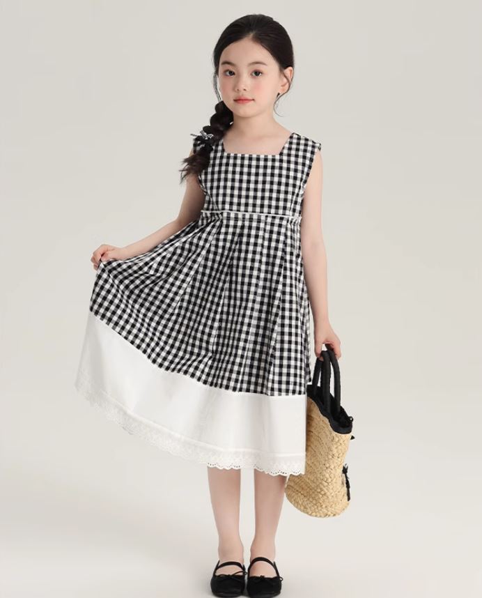 [Preorder] Gingham Square Neck Dress