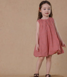 [Preorder] Grid Bubble Hem Dress