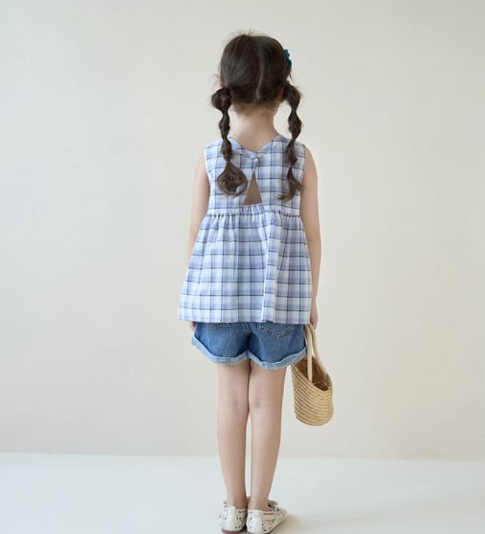 [Preorder] Plaid Babydoll Vest Top