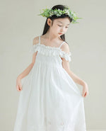 Load image into Gallery viewer, [Preorder] Drop Shoulder Eyelet Hem Dress
