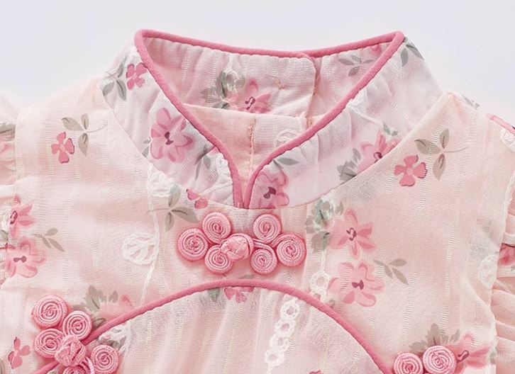 Sweet Floral Cheongsam Romper