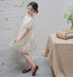 Load image into Gallery viewer, Embroidery Red Beads Cheongsam Dress
