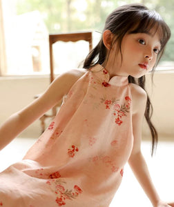 Bead Halter Neck Cheongsam Dress