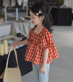 Load image into Gallery viewer, [Preorder] Checkered Square Neck Top
