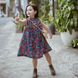 Vibrant Floral Cheongsam Dress