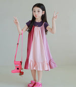 Load image into Gallery viewer, [Preorder] Triple Colors Ruffle Hem Dress
