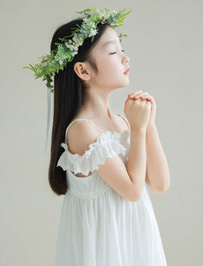 [Preorder] Drop Shoulder Eyelet Hem Dress