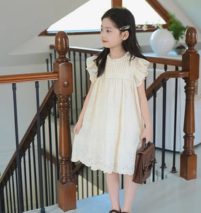 [Preorder] Ruffled Sleeve Scallop Hem Dress