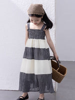 Load image into Gallery viewer, [Preorder] Checkered Tier Shirred Maxi Dress
