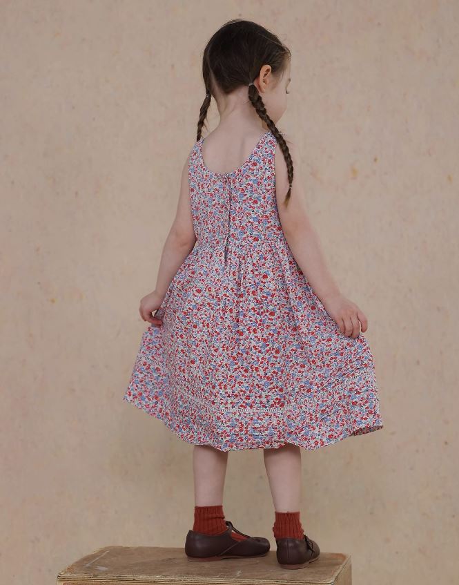 [Preorder] Simple Floral Vest Dress