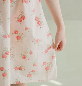 [Preorder] Pink Floral Shirred Dress