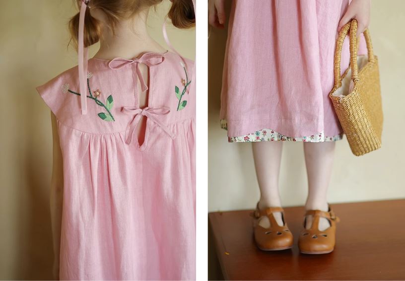 [Preorder] Back-Tie Embroidery Dress