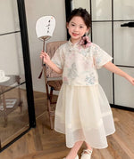 Load image into Gallery viewer, Embroidered Graceful Cheongsam Top &amp; Bottom Set
