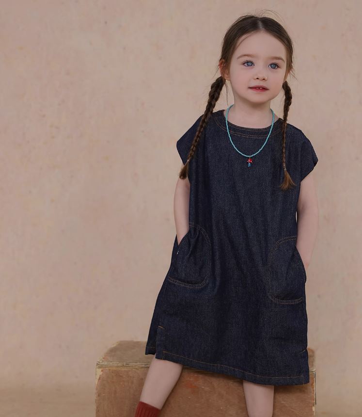 [Preorder] Side Pockets Denim Dress