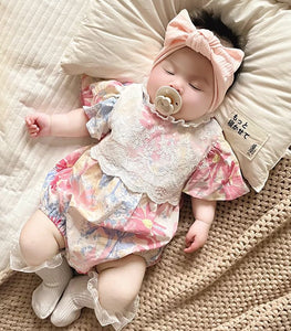 Front Lace Baby Romper