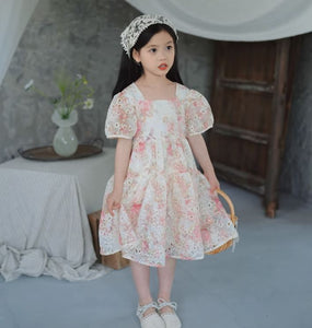 [Preorder] Hollow Back-Tie Floral Dress