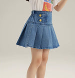 Load image into Gallery viewer, [Preorder] Pleated Denim Skirt
