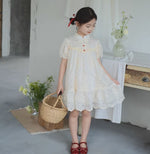 Load image into Gallery viewer, Embroidery Red Beads Cheongsam Dress
