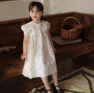 [Preorder] Lace Peter-Pan Collar Floral Dress