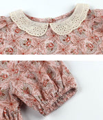 Load image into Gallery viewer, [Preorder] Lace Collar Crushed Floral Dress
