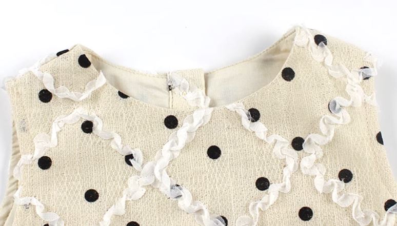 [Preorder] Polka Dots Diamond Pattern Dress